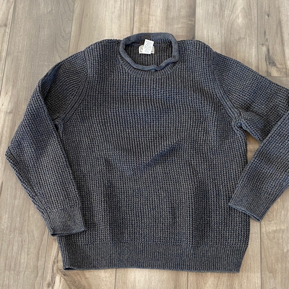 LLBean 100% organic cotton roll neck sweater. Size large regular.